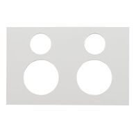 Saturn Zen, Double Power Point Cover, Horizontal Mount, Clip-On - Zen White