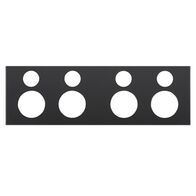 Saturn Zen, Quad Power Point Cover, Horizontal Mount, Clip-On - Zen Black