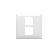 Prestige Series, Moulded Switch Plate, Large Format Size, 2 Gang - White Electric