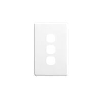 Classic C2000 Series, Switch Plate Cover, 3 Gang - Brushed Aluminium