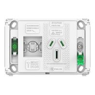 Pro Series, Single Power Point Grid, Horizontal Mount, 250V, 15A