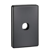 Classic C2000 Series, Switch Grid Plate and Cover, 1 Gang, Less Mechanism, Standard Size - Black