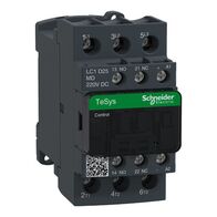 TeSys D, Contactor, 3P(3 NO), AC-3/AC-3e, 0 to 440V, 25A, 220VDC coil