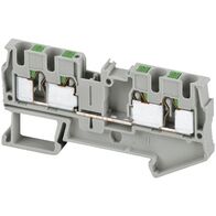 Linergy, Terminal block, Linergy TR, push-in type, feed through, 4 points, 4mm², grey, set of 50