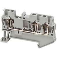 Linergy, Terminal block, Linergy TR, spring type, feed through, 3 points, 2.5mm², grey, set of 50