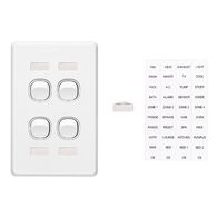 Classic C2000 Series, Switch, 4 Gang Vertical Id - White Electric