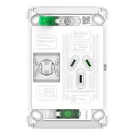 Pro Series, Single Power Point Grid, Vertical Mount, 250V, 10A