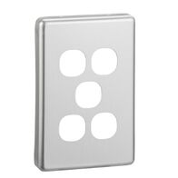 Classic C2000 Series, Switch Plate Cover, 5 Gang - Brushed Aluminium