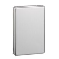 Classic C2000 Series, Switch Plate Cover, Vertical Mount, Blank - Brushed Aluminium