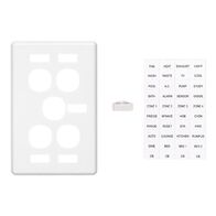 Classic C2000 Series, Switch Plate Cover, 5 Gang, Vertical Mount - White Electric
