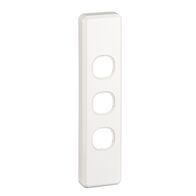 Classic C2000 Series, Switch Grid Plate and Cover, 3 Gang, Architrave - White Electric