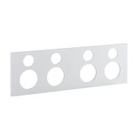 Saturn Zen, Quad Power Point Cover, Horizontal Mount, Clip-On - Zen White