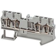 Linergy, Terminal block, Linergy TR, spring type, feed through, 4 points, 2.5mm², grey, set of 50