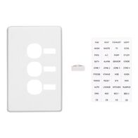 Classic C2000 Series, Switch Plate Cover, 3 Gang, Vertical Mount, with ID Window - White Electric