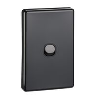 Classic C2000 Series, Flush Switch, 1 Gang, 250VAC, 10A, Standard, Vertical - Black