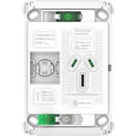 Pro Series, Single Power Point Grid, Vertical Mount, 250V, 15A
