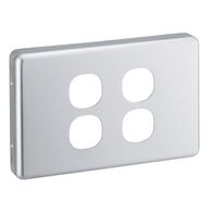 Classic C2000 Series, Switch Plate Cover, 4 Gang - Brushed Aluminium