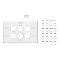 Classic C2000 Series, Switch Grid Plate and Cover, 6 Gang, Horizontal Mount - White Electric