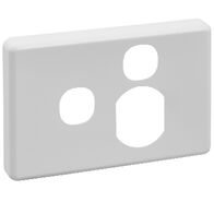 Classic C2000 Series, Socket Outlet Cover Plate, Horizontal Mount, Metal Finish - White Electric