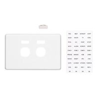 Classic C2000 Series, Switch Plate Cover, 2 Gang, Horizontal Mount, with ID Window - White Electric