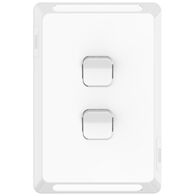 Pro Series, Switch Plate Skin, 2 Gang, Horizontal/Vertical Mount, Clip-On - Extra Vivid White
