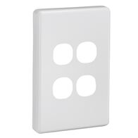 Classic C2000 Series, Switch Plate Cover, 4 Gang - White Electric
