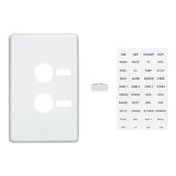 Classic C2000 Series, Switch Plate Cover, 2 Gang, Vertical Mount, with ID Window - White Electric
