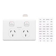 Classic C2000 Series, Switched Socket Outlet, Twin, 250V, 10A, Circuit identification - Black