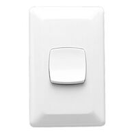 Prestige Series, Flush Switch, 1 Gang, 250VAC, 15A, Standard, Vertical - White Electric