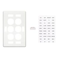 Classic C2000 Series, Switch Plate Cover, 6 Gang, Vertical Mount, with ID Window - White Electric