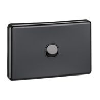 Classic C2000 Series, Flush Switch, 1 Gang, 250VAC, 10A, Standard, Horizontal - Black