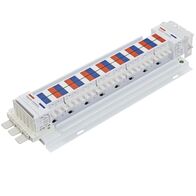 Acti9, SAU Chassis, 250A, 3Ph, 48 poles, 18mm for iC60 MCB and RCBO, dual feed