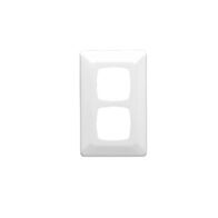 Prestige Series, Moulded Switch Plate, 2 Gang - White Electric
