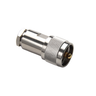 Hills Antenna UHF/PL-259 Connector Male Solder Centre Conductor - Clamp for LL195 & RG-58 Mini Cable - Nickel Plated Body - BC85279