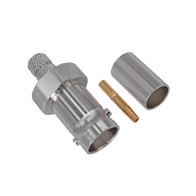 Hills Antenna BNC Connector Female Crimp for LL240 Cable - Nickel Plated Body - BC85285
