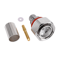 Hills Antenna 4.3-10 Connector Male Captive Centre Pin. Crimp for LL400 Cable - White Bronze Tri Metal Albaloy Body - BC85293
