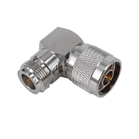 Hills Antenna N Male to N Female Adaptor Right Angle - Nickel Plated Body - BC85303