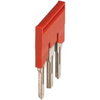 Linergy, Plug-in bridge, Linergy TR, 3 points, for 6mm² terminal blocks, red, 3 way, set of 10