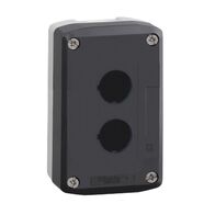 Harmony XALD XALK, Empty enclosure, plastic, dark grey lid, for push-button 22mm, 2 cut outs