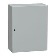 Spacial S3D, Wall mounted steel enclosure, plain door, with mounting plate, 1000x800x400mm, IP66, IK10