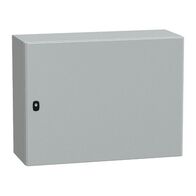 Spacial S3D, Wall mounted steel enclosure, plain door, with mounting plate, 600x800x300mm, IP66, IK10