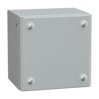 Spacial SBM, Metal industrial box plain door, H150xW150xD120 IP66 IK10 RAL 7035