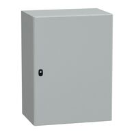 Spacial S3D, Wall mounted steel enclosure, plain door, with mounting plate, 800x600x400mm, IP66, IK10