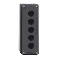 Harmony XALD XALK, Empty enclosure, plastic, dark grey lid, for push-button 22mm, 5 cut outs