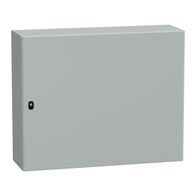 Spacial S3D, Wall mounted steel enclosure, plain door, with mounting plate, 800x1000x300mm, IP66, IK10