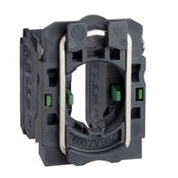 Harmony XB5, Single contact block with body fixing collar, plastic, screw clamp terminal, 2NO