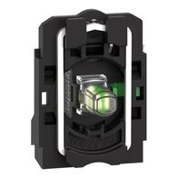 Harmony XB5, Complete body/contact assembly and light block, plastic, universal LED, body/fixing collar, 1NO, 24V AC DC