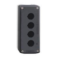 Harmony XALD XALK, Empty control station, plastic, dark grey lid, light grey base, 4 cut out