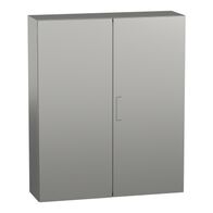 Spacial S3X, Wall mounted enclosure, stainless steel 316L,double plain door, 1200x1000x300mm, IP55