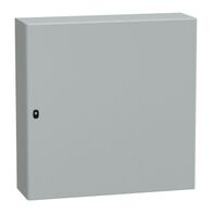 Spacial S3D, Wall mounted steel enclosure, plain door, with mounting plate, 1000x1000x300mm, IP66, IK10